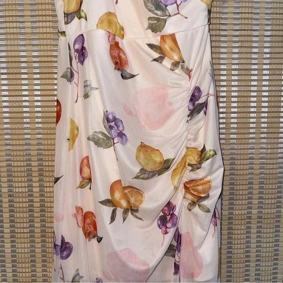 Y2K Summer Sheer Slip Dress Fruit print size S/M - Picture 4 of 8
